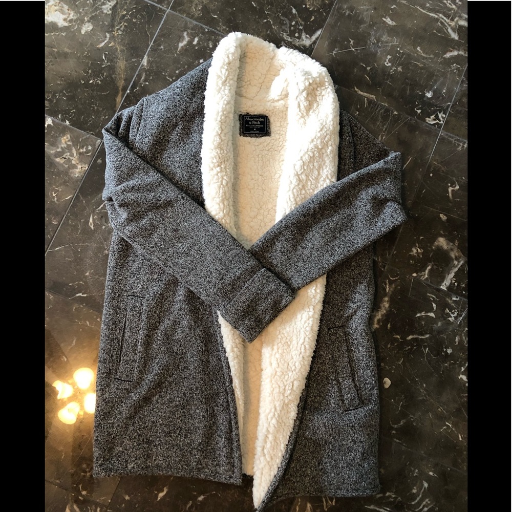 Abercrombie Sherpa Lined Cardigan